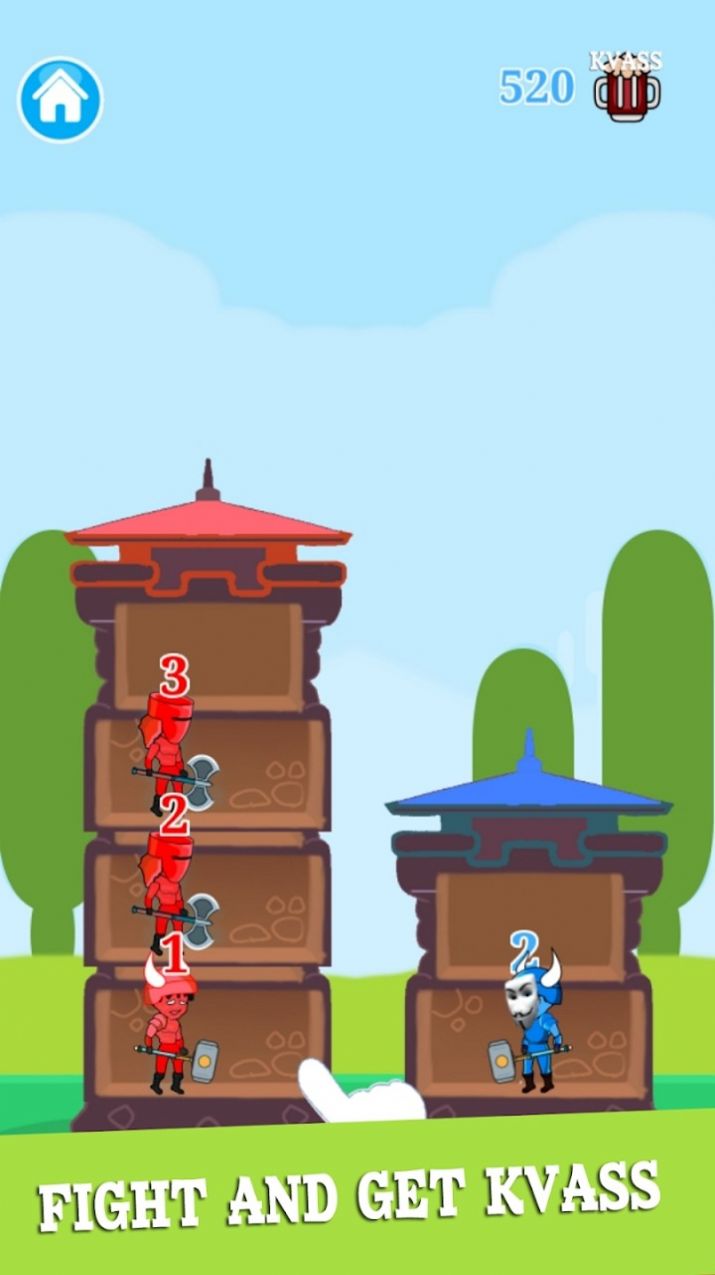 泡泡克瓦斯塔战争游戏安卓手机版(Bubble Kvass Tower Wars) v6.0图1